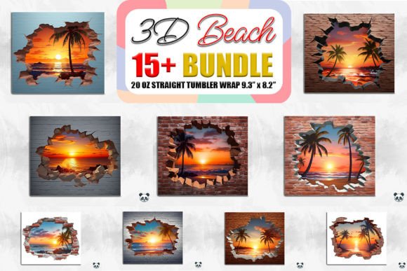 3D Beach Sunset Cracked Hole Bundle Guide
