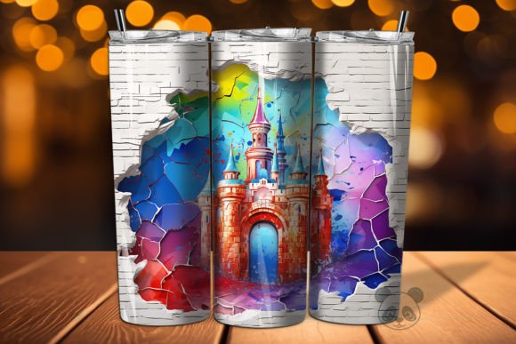 3D Castle Cracked Hole Tumbler 8 Design Guide