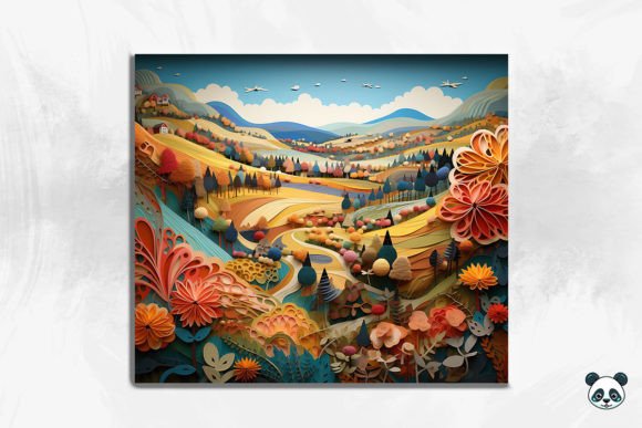 3D Rustic Countryside Cracked Hole 14 Design