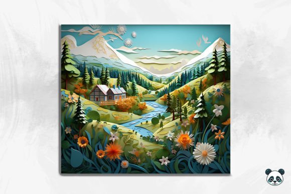 Bringing Depth to Your Crafts with the 3D Rustic Countryside Cracked Hole 6 Design
