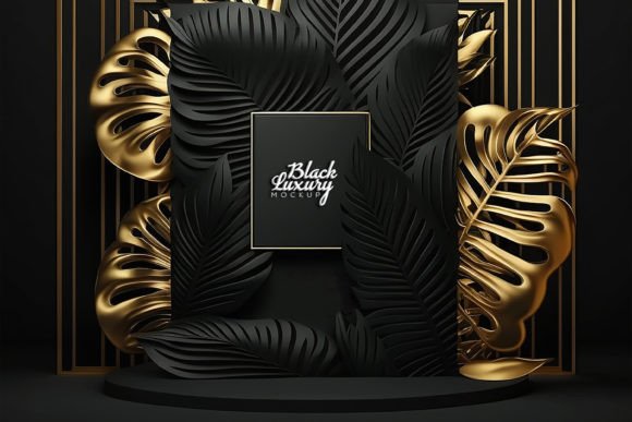 Elevate Brands with Black Luxury Mockups