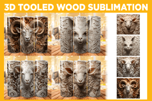 Elevating Custom Drinkware with the 3D Sheep Tooled Leather Tumbler Wrap