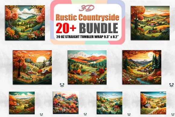 Elevating Sublimation Craftsmanship with the 3D Rustic Countryside Tumbler Bundle