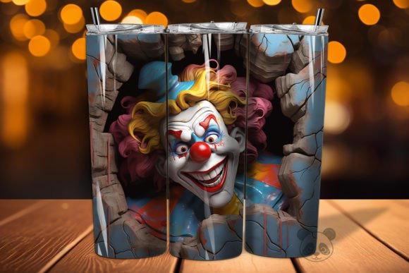 Evaluating the 3D Clown Cracked Hole Tumbler Wrap 24 for Sublimation Projects