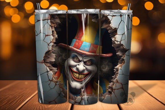 Evaluating the 3D Clown Cracked Hole Tumbler Wrap 6 for Sublimation Projects