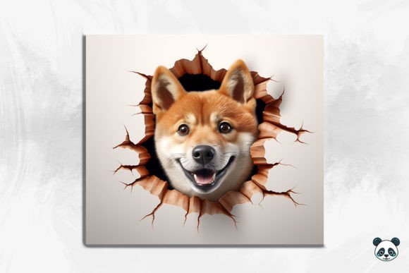 Evaluating the 3D Shiba Inu Cracked Hole 3 Sublimation Design
