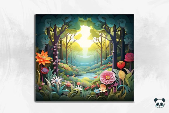 Evaluating the 3D Tranquil Forest Scene Cracked Hole 11 for Sublimation Projects