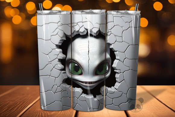 Integrating the 3D Alien Cracked Hole Tumbler Wrap 18 into Your Sublimation Workflow