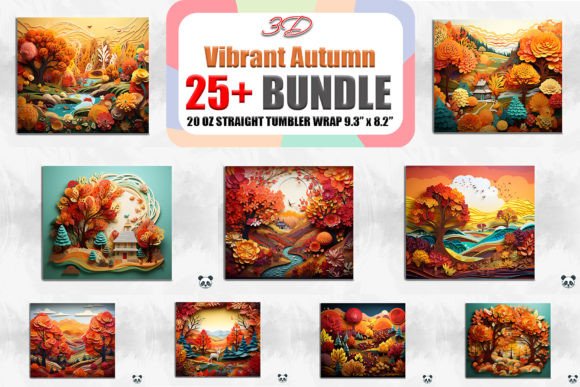 Integrating the 3D Vibrant Autumn Colors Tumbler Bundle into Your Sublimation Workflow