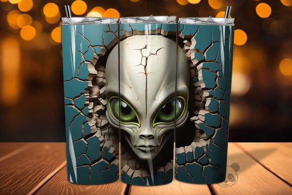 Mastering 3D Alien Cracked Hole Tumbler Wrap 30 for Professional Sublimation Results