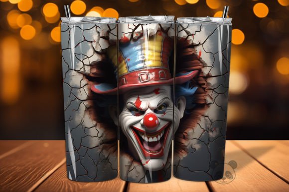 Mastering the Art of the 3D Clown Cracked Hole Tumbler Wrap: A Guide for Creators