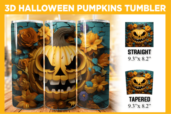 Pumpkin Sublimation 20 Oz Tumbler Designs