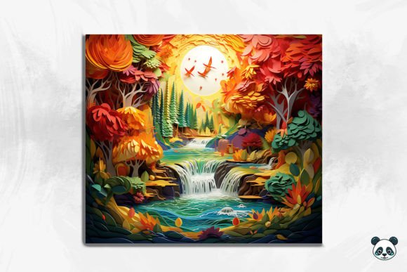 Unlocking Creativity with the 3D Enchanting Waterfall Cracked Hole 16 Design